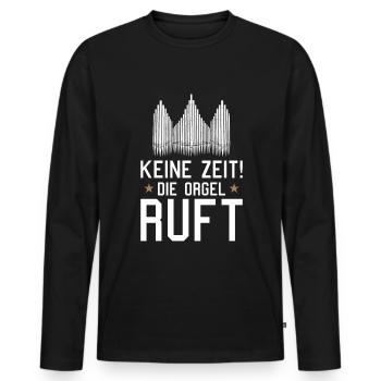 Die Orgel ruft Orgelspieler Pfeifenorgel Organist - Männer Premium Bio Langarmshirt - Schwarz - Vorne - Nico (187cm)
