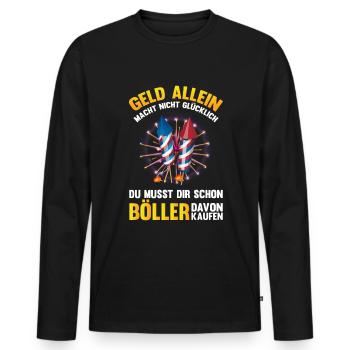 Pyrotechniker Feuerwerk Böller Pyrotechnik - Männer Premium Bio Langarmshirt - Schwarz - Vorne - Nico (187cm)
