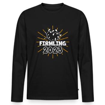 Firmling 2023 Firmung - Männer Premium Bio Langarmshirt - Schwarz - Vorne - Nico (187cm)