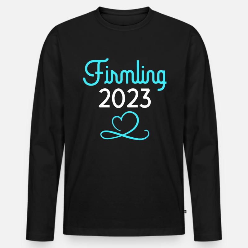 Firmling 2023 Firmung - Männer Premium Bio Langarmshirt - Schwarz