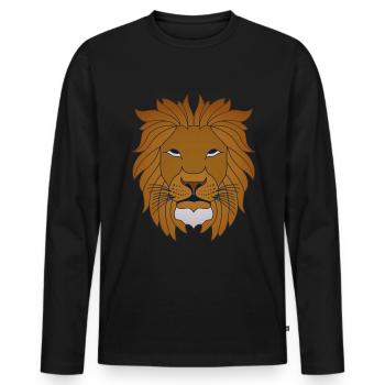 Wildes Tier Motiv mit Wildtieren Tierwelt - Männer Premium Bio Langarmshirt - Schwarz - Vorne - Nico (187cm)