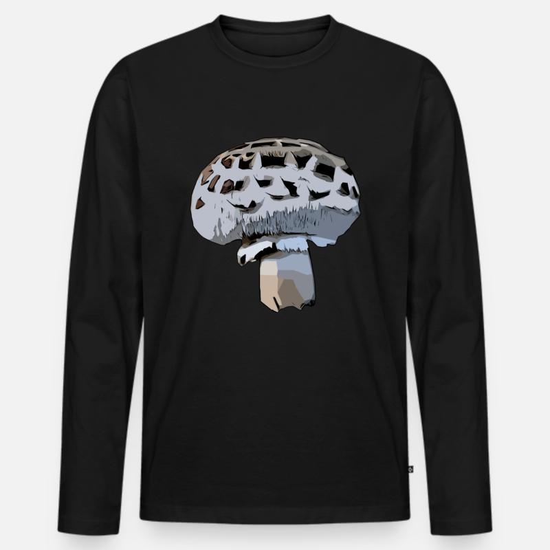 Champion Pilz - Männer Premium Bio Langarmshirt - Schwarz