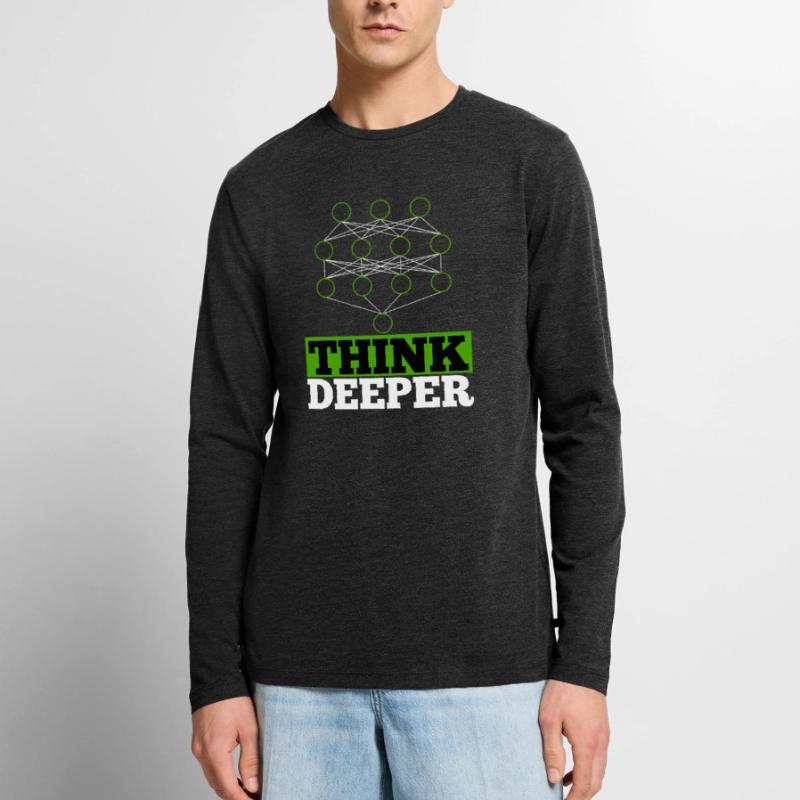 Artificial intelligence think deeper gift Men's Premium Organic Long Sleeve Shirt