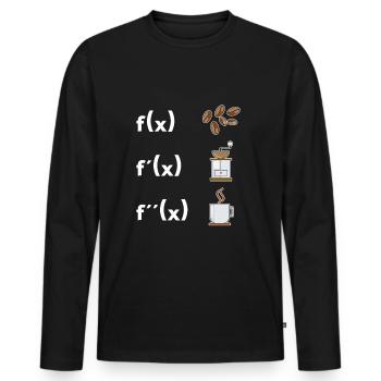 Math Teacher Derivation Coffee Lovers - Men's Premium Organic Long Sleeve Shirt - black - Front - Nico (187cm)