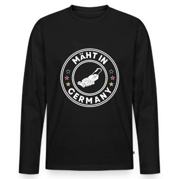Mäht In Germany Rasenmäher Gärtner Garten - Männer Premium Bio Langarmshirt - Schwarz - Vorne - Nico (187cm)
