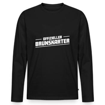 Schafkopf Offizieller Brunskarter Kartenspiel Bier - Männer Premium Bio Langarmshirt - Schwarz - Vorne - Nico (187cm)