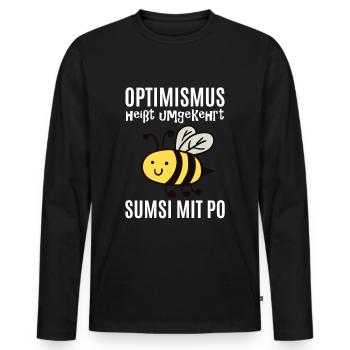 Sumsi Mit Po - Männer Premium Bio Langarmshirt - Schwarz - Vorne - Nico (187cm)