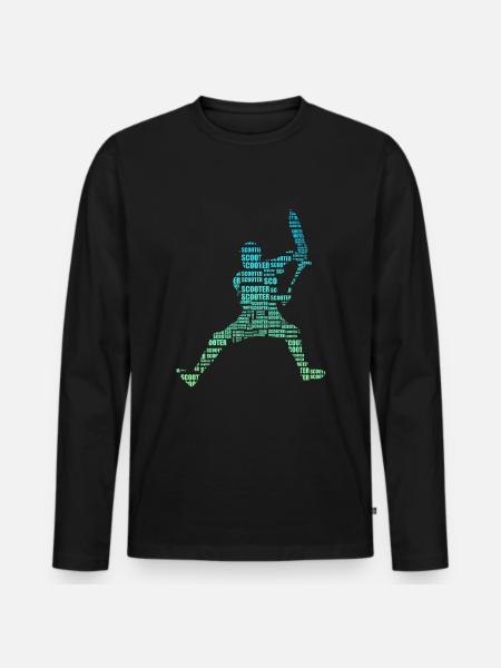 Freestyle Scooter - Männer Premium Bio Langarmshirt - Schwarz