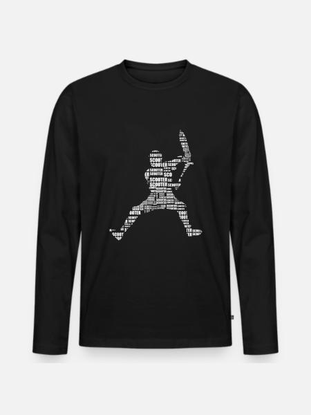 freestyle scooter - Men's Premium Organic Long Sleeve Shirt - black