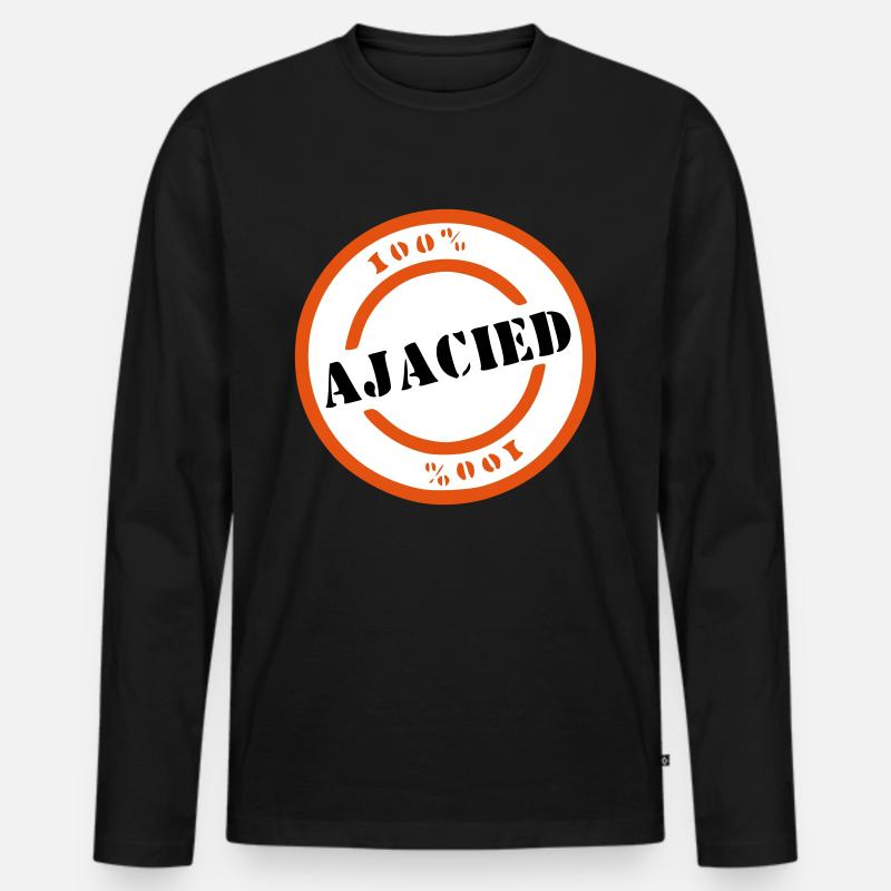 Ajacied - Männer Premium Bio Langarmshirt - Schwarz