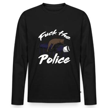 Fuck the Police Doggystyle - T-shirt manches longues Premium bio Homme - noir - Devant - Nico (187cm)