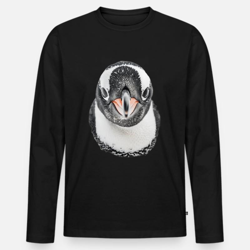 Penguin - Men's Premium Organic Long Sleeve Shirt - black