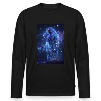 Sagittaire - T-shirt manches longues Premium bio Homme - noir - Devant - Nico (187cm)