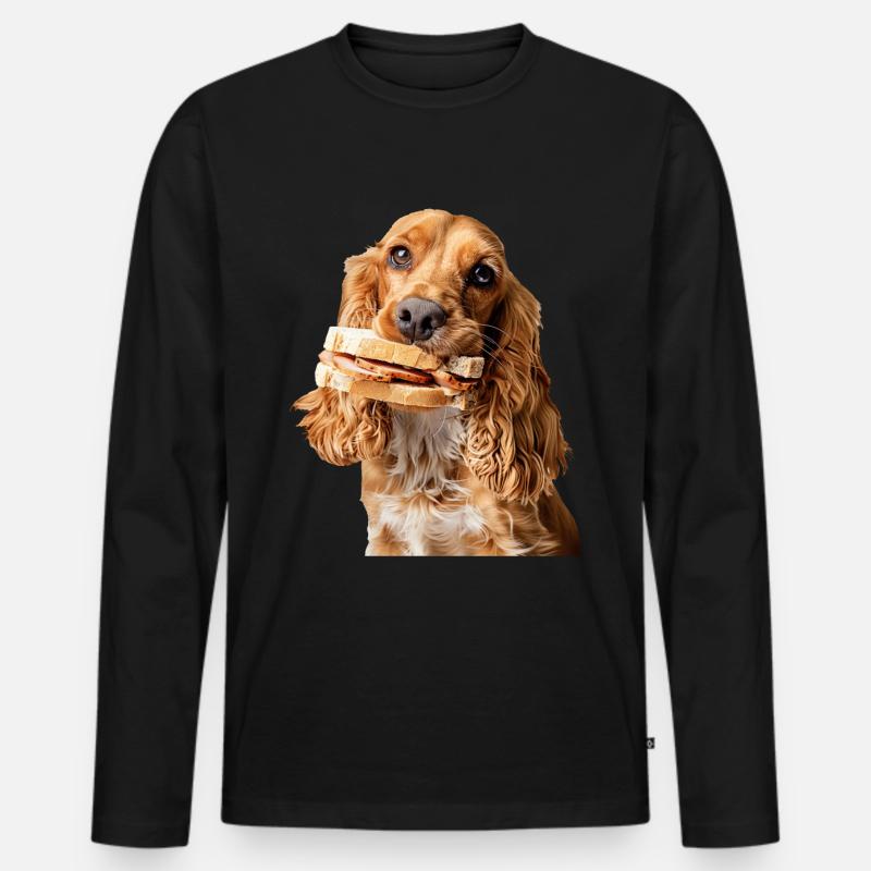 Cocker Spaniel - Männer Premium Bio Langarmshirt - Schwarz