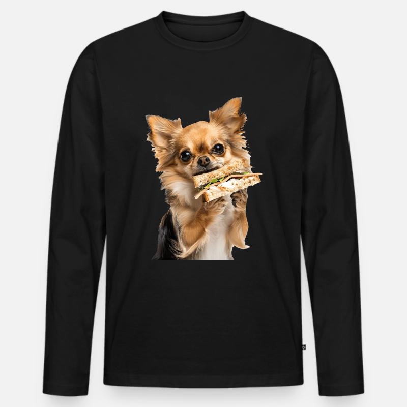 Chihuahua - Männer Premium Bio Langarmshirt - Schwarz