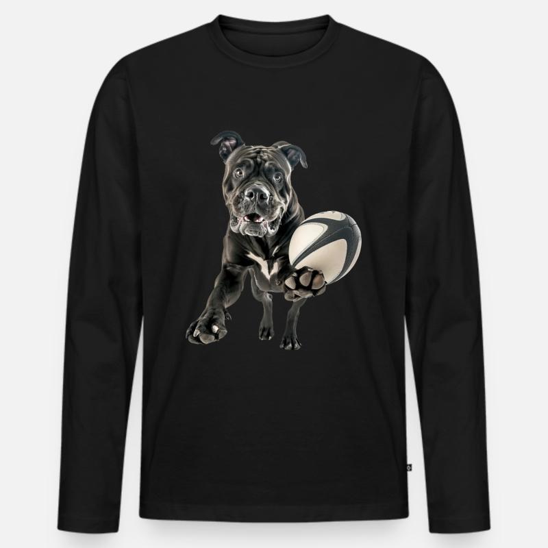 Cane Corso - Männer Premium Bio Langarmshirt - Schwarz