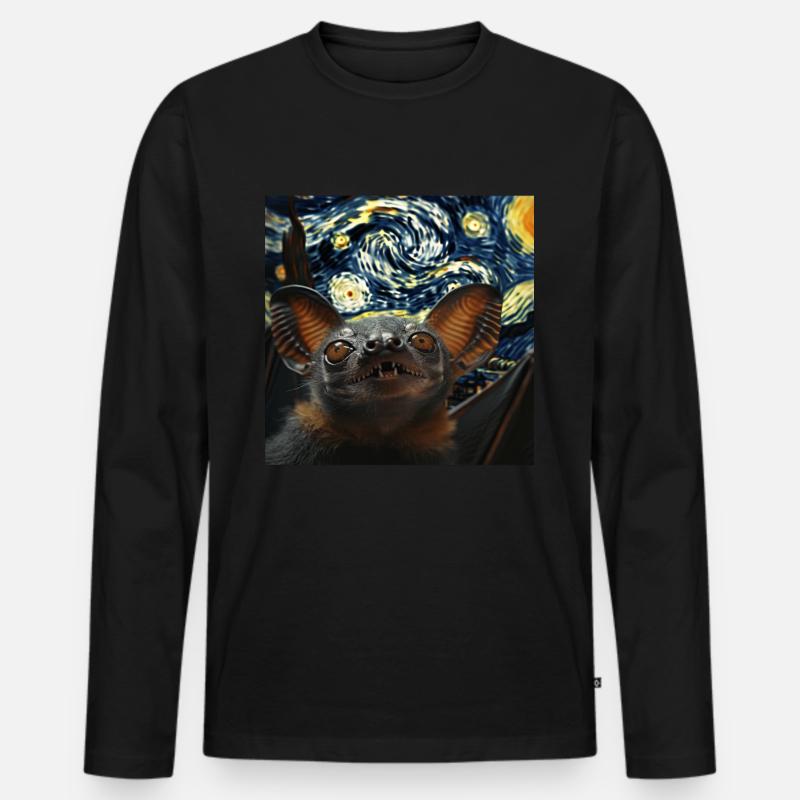 Schläger - Männer Premium Bio Langarmshirt - Schwarz