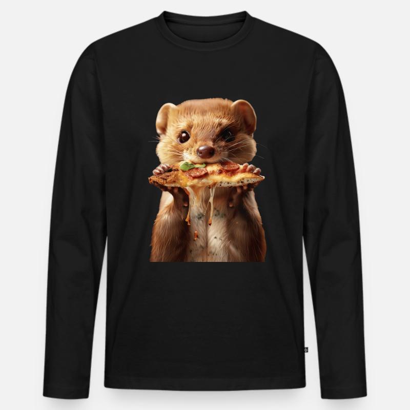 Wiesel - Männer Premium Bio Langarmshirt - Schwarz