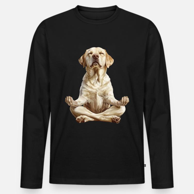 Labrador Retriever - Männer Premium Bio Langarmshirt - Schwarz