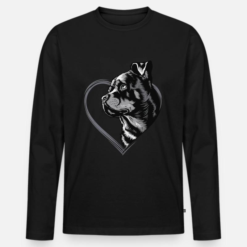 Rottweiler - Männer Premium Bio Langarmshirt - Schwarz