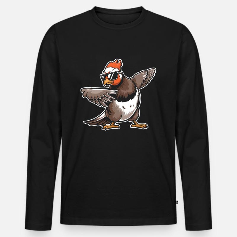 Auerhahn - Männer Premium Bio Langarmshirt - Schwarz