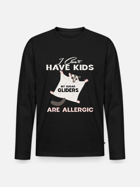 sugar, glider, gliders, love, cute, - Men's Premium Organic Long Sleeve Shirt - black