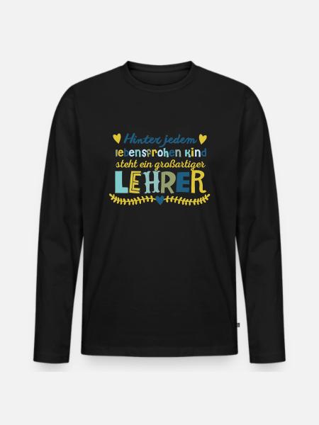 Great teacher - Men's Premium Organic Long Sleeve Shirt - black
