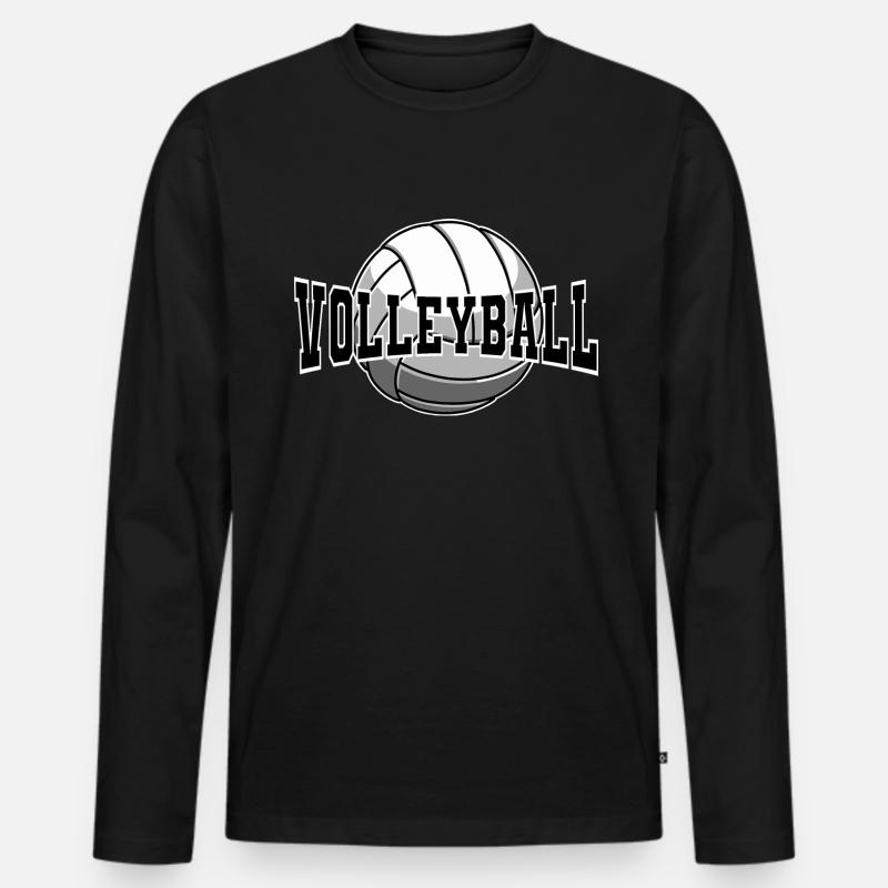 Volleyball - Männer Premium Bio Langarmshirt - Schwarz