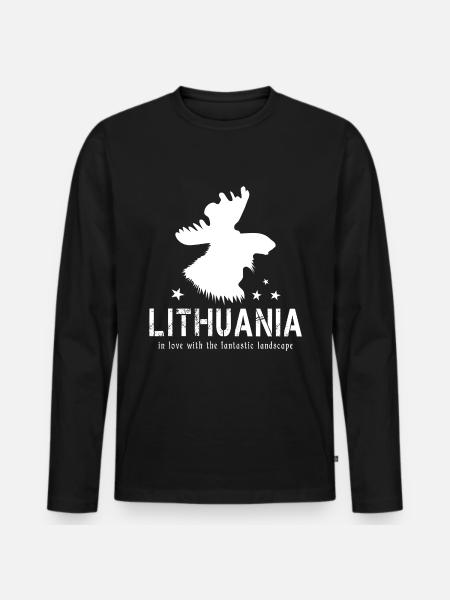 Lithuania Lithuanian - Men's Premium Organic Long Sleeve Shirt - black