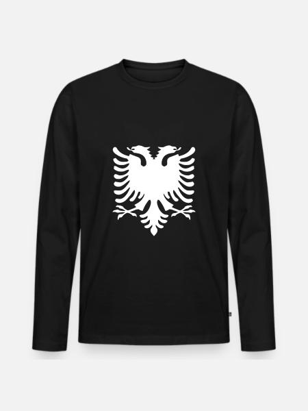 Balkan Albanien albania geschenkidee - Männer Premium Bio Langarmshirt - Schwarz