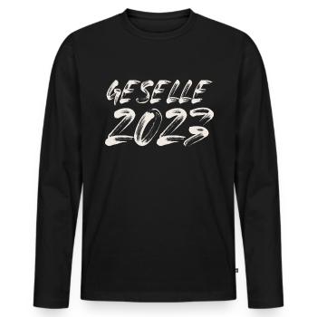 Geselle 2023 Gesellenprüfung - Männer Premium Bio Langarmshirt - Schwarz - Vorne - Nico (187cm)