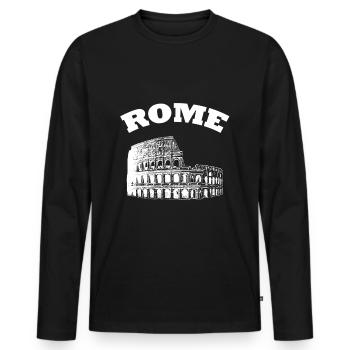 Rom Italien Kolosseum - Männer Premium Bio Langarmshirt - Schwarz - Vorne - Nico (187cm)