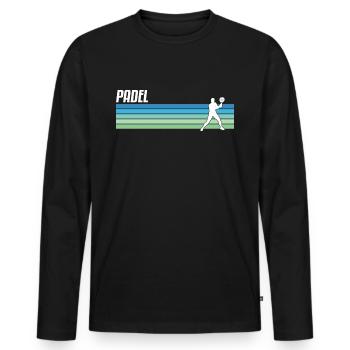Padel Padel Player Padeltennis Paddle Padel Trainer - Men's Premium Organic Long Sleeve Shirt - black - Front - Nico (187cm)