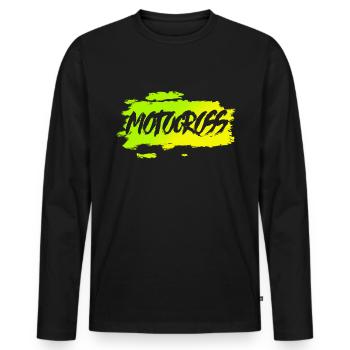 Motocross - Men's Premium Organic Long Sleeve Shirt - black - Front - Nico (187cm)