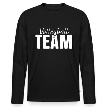 Volleyball Team - Men's Premium Organic Long Sleeve Shirt - black - Front - Nico (187cm)