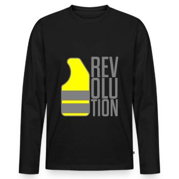 Revolution France yellow vest yellow vests 1789 - Men's Premium Organic Long Sleeve Shirt - black - Front - Nico (187cm)