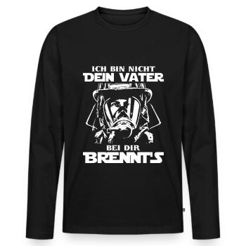 Cadeau de femme pompier incendie pompier - T-shirt manches longues Premium bio Homme - noir - Devant - Nico (187cm)