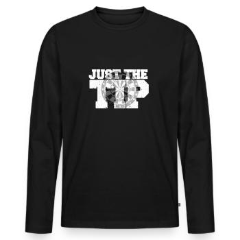 Chemise de fléchettes - T-shirt manches longues Premium bio Homme - noir - Devant - Nico (187cm)