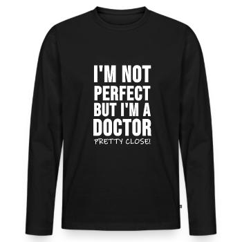 Doctor shirt doctors doctor student emergency doctor gift - Men's Premium Organic Long Sleeve Shirt - black - Front - Nico (187cm)