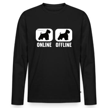 En ligne hors ligne Schnauzer Schnauzer géant Schnauzer Schnauzer - T-shirt manches longues Premium bio Homme - noir - Devant - Nico (187cm)