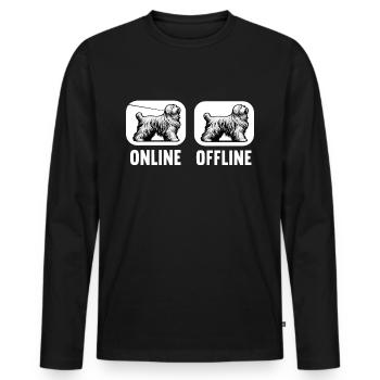 En ligne Hors ligne Bearded Collie Bearded Collie Dog - T-shirt manches longues Premium bio Homme - noir - Devant - Nico (187cm)