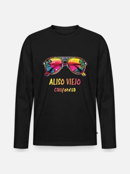 ALISO VIEJO California - Men's Premium Organic Long Sleeve Shirt - black