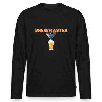 Brewmaster Braumeister Craft Beer Beer Brewer - Men's Premium Organic Long Sleeve Shirt - black - Front - Nico (187cm)