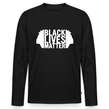 Black History Month Black History - Men's Premium Organic Long Sleeve Shirt - black - Front - Nico (187cm)