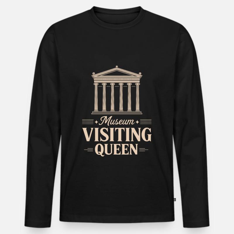 Museum - Männer Premium Bio Langarmshirt - Schwarz