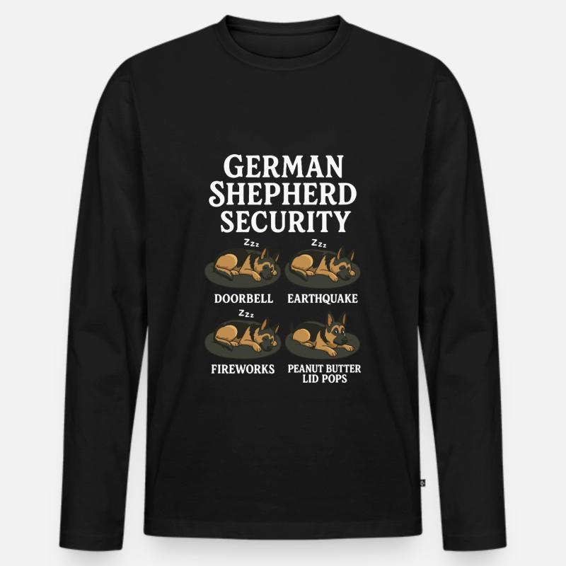 Deutscher Schäferhund - Männer Premium Bio Langarmshirt - Schwarz