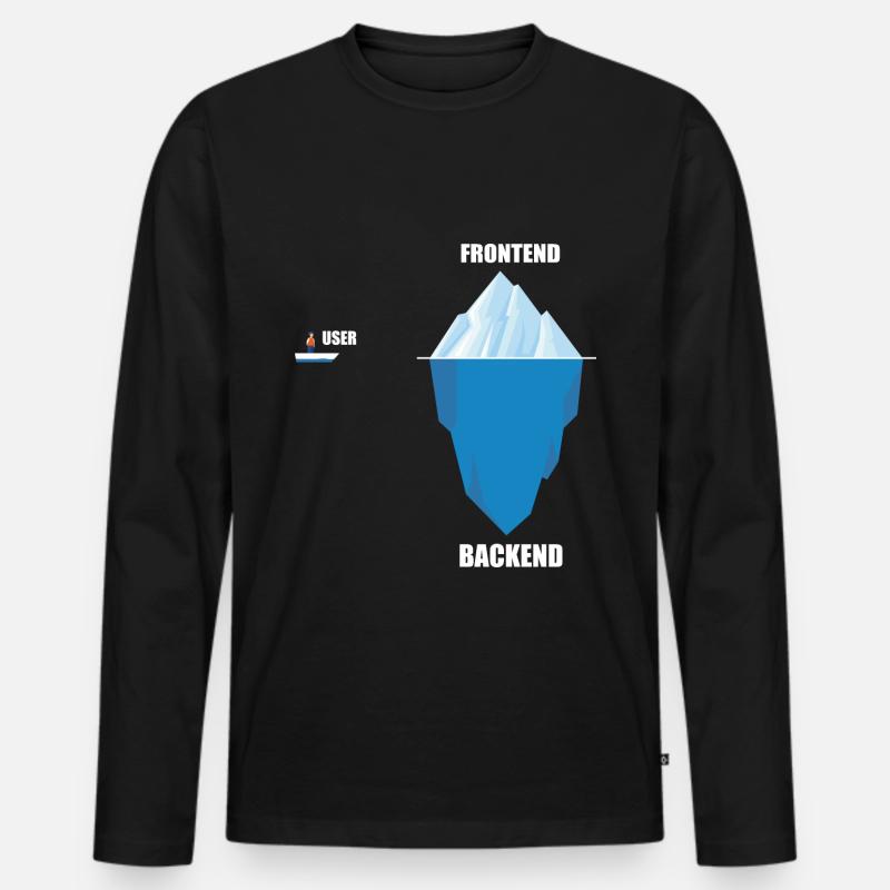Developer backend computer scientist saying gift Men's Premium Organic Long Sleeve Shirt
