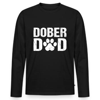 Dober Dad Dobermann Hunde - Männer Premium Bio Langarmshirt - Schwarz - Vorne - Nico (187cm)