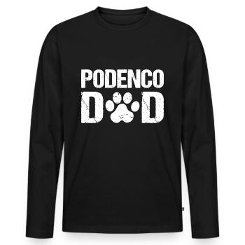 Podenco Dad Podenco Hunde - Männer Premium Bio Langarmshirt - Schwarz - Vorne - Nico (187cm)