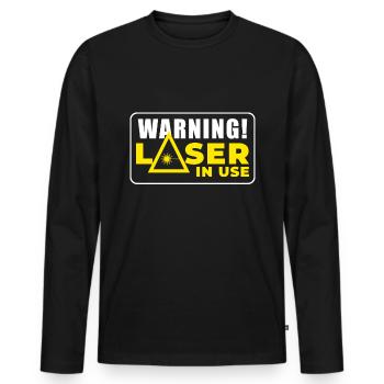 Laser tag - Men's Premium Organic Long Sleeve Shirt - black - Front - Nico (187cm)